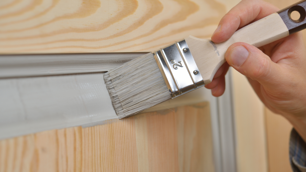 Painting an interior wooden door with grey paint - Doors & More