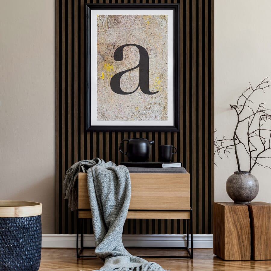 Walnut Laminate Acoustic Wall Panelling by JB Kind