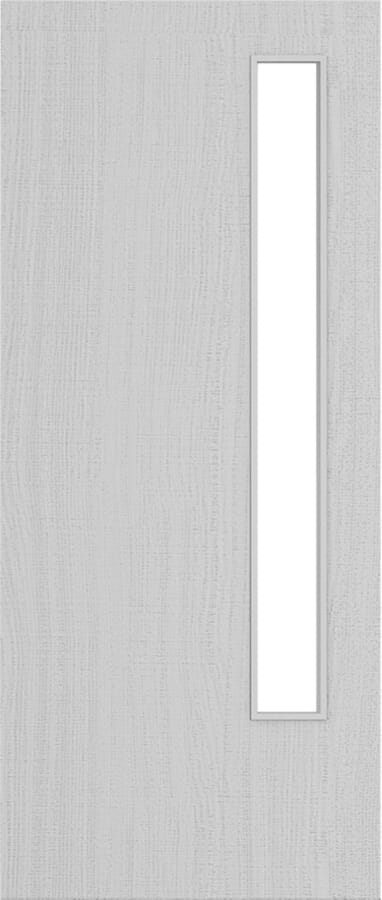 Architectural Light Grey Ash 13 Clear Glazed – Prefinished Fire Door Blank